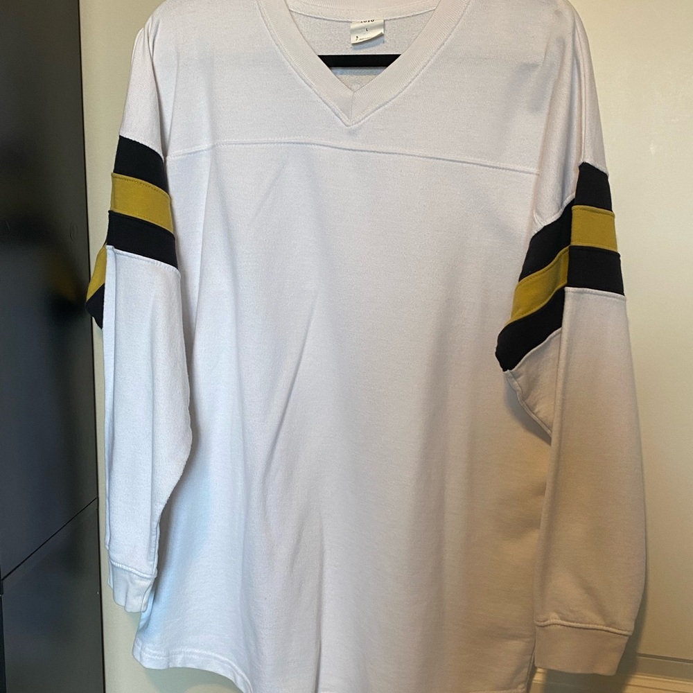 White and Black Women's Sweatshirt - Picture 2 of 4